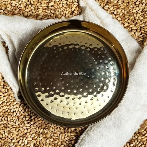 Authentic Brass Jalladai Plate Elegant Kitchen Strainer