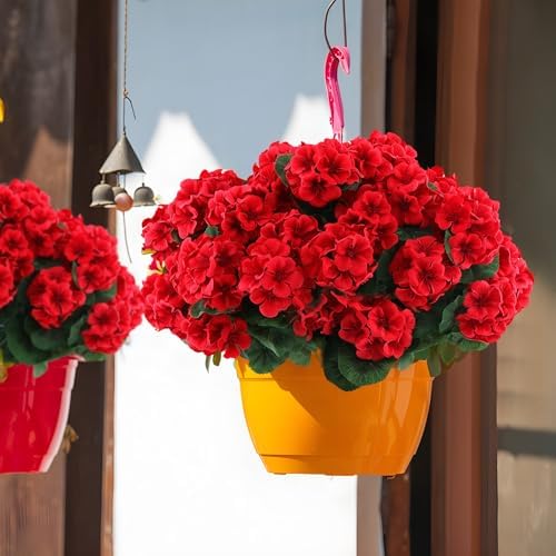 Hananona Artificial Geranium Flowers for Outdoors
