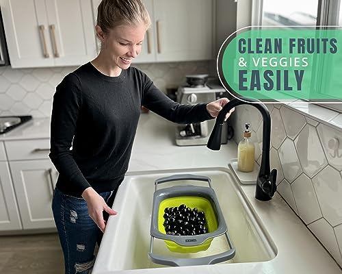 Collapsible Silicone Kitchen Heat-Resistant Extendable 6-Qart camping-friendly
