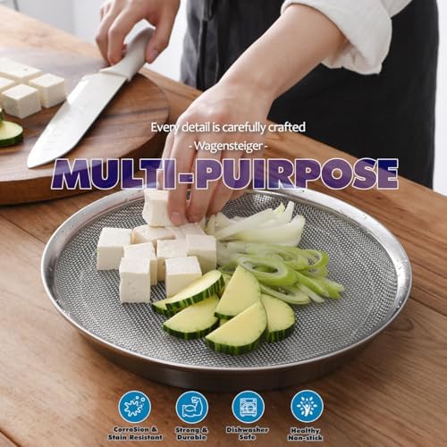 Stainless Steel Mesh Strainer Set with Drip Pan