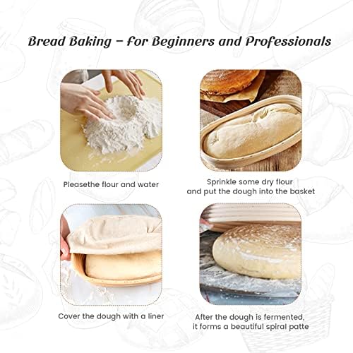 Joyyy Sourdough Proofing Basket Set