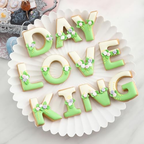 Festive Alphabet Letter Cookie Cutters Set