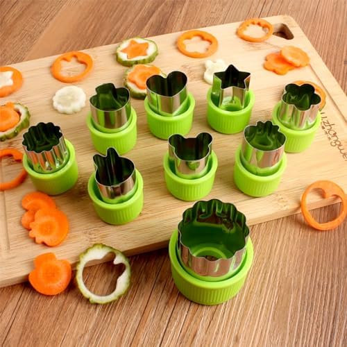 YomiFamily Fruit Vegetable Cutter Stamp Set 9 Pieces