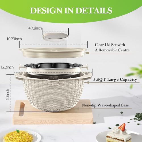 4-in-1 Colander with Bowl Set - Rotatable Strainers for Kitchen 1