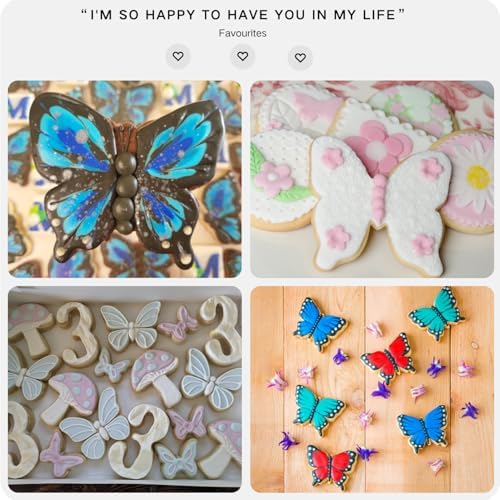 Sturdy Stainless Steel Butterfly Cookie Cutter Set
