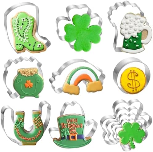 MAPVOLUT 12-Piece St Patricks Day Cookie Cutters Set of 12