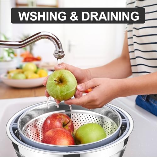 Premium 360-Degree Rotating Colander Set for Kitchen Efficiency