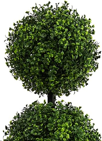 Stunning 3ft Artificial Triple Ball Boxwood Topiary IndoorOutdoor