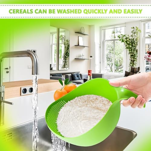 Rice Cleaning Strainer Bowl with Handle