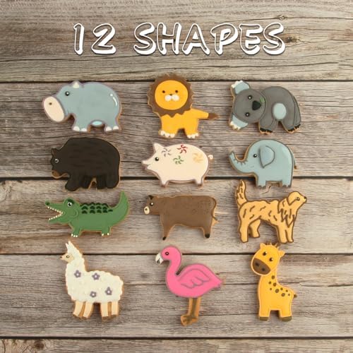 12 Animal Cookie Cutters for Kids and Adults