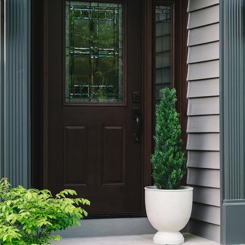 TRESIL 2-Piece Pre-Potted 4 Ft Faux Cedar Topiary