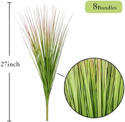 27 Artificial Wheat Grass Artificial Onion Grass Artificial Greenery Pack of 8