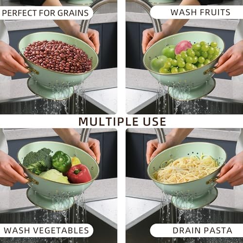Durable Metal Colander Set with 3 Sizes