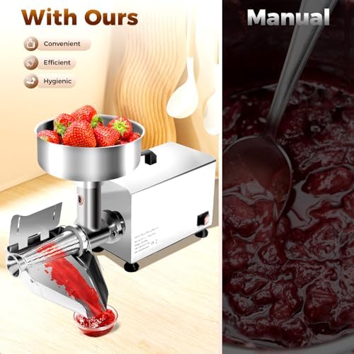 Pure450WPrecision Commercial Grade 110V Tomato Strainer Machine