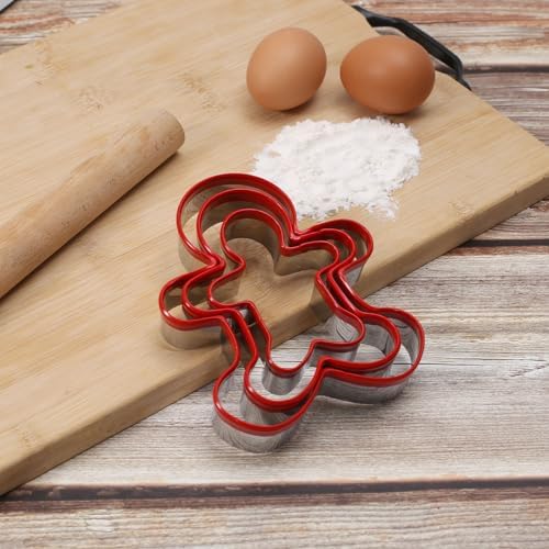 Gingerbread Man Cookie Cutters 3PC Set for Christmas Baking