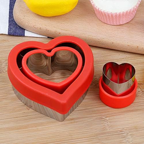 Valentines Heart Shape Cookie Cutters 3-Piece Set