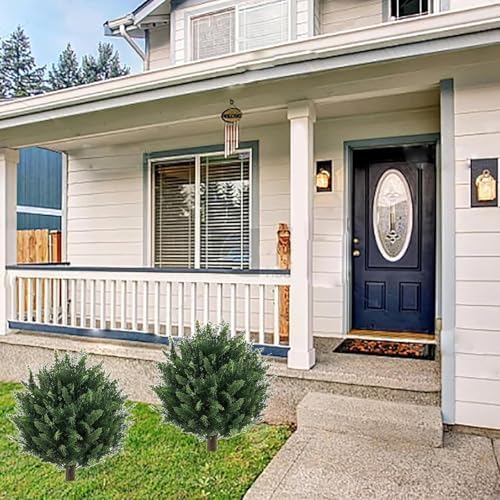 Vivid Realistic Faux Cedar Planter Filler Outdoor Use