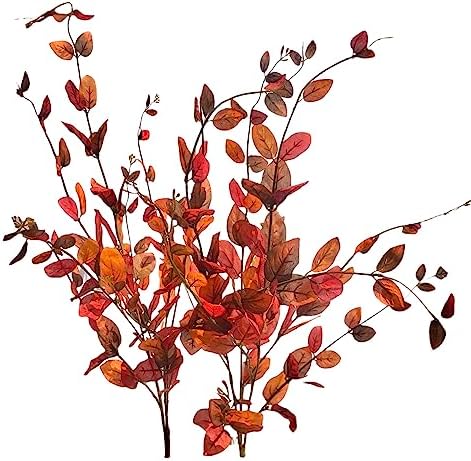 Artificial Fall Rustic Leaves Bush 32 Inch X9 Set of 2