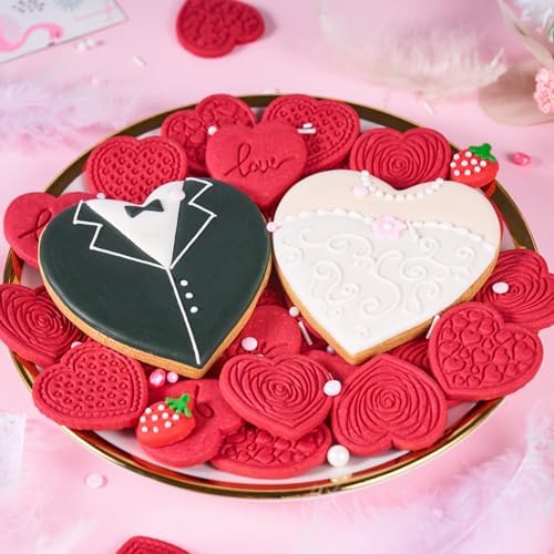 ETERSION Heart Cookie Cutter 5 Pieces 1 to 4 Sizes