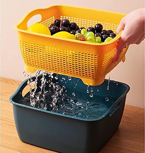 Jucoan 2-Pack Large Kitchen Strainer Colander Bowl Set