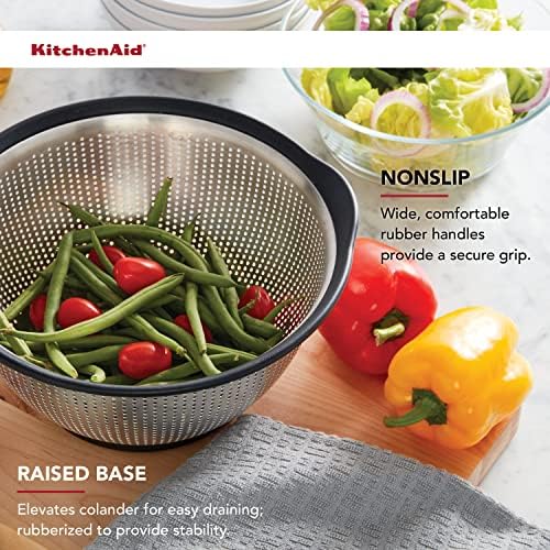 5 Quart KitchenAid Stainless Steel Colander Black
