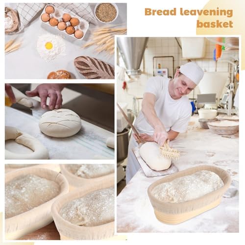 12-Pack of Rattan-Cane Bread Proofing Baskets