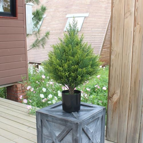 JoyPower 19T Artificial Cedar Topiary Tree for IndoorOutdoor