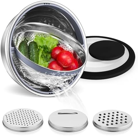 Premium 360-Degree Rotating Colander Set for Kitchen Efficiency
