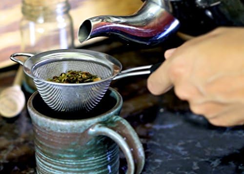 Fine Mesh Stainless Steel Tea Strainer with Non-Slip Handle 3 inches