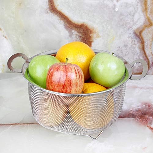 Durable 3 Quart mesh Strainer Basket for Kitchen Use