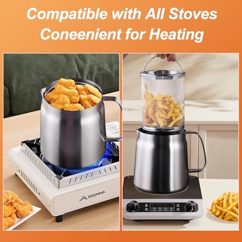 Stainless Steel Oil Strainer Pot for Cooking Camping