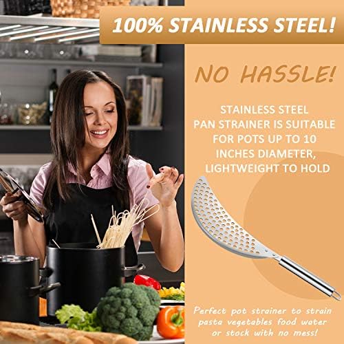 2-Piece Stainless Steel Pot Strainer with Double Handles