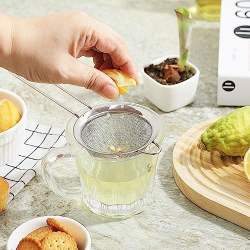 Small Strainer with Handle Stainless Steel Mesh Kitchen Essential