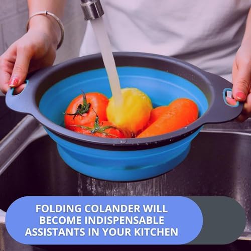 Killers Blue Collapsible Kitchen Colander