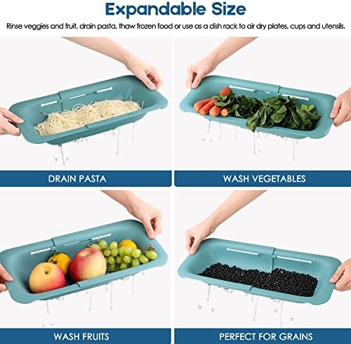 Expandable Collapsible Colander Kitchen Strainer DRAINChucklace easily for allKitchen Needs