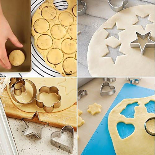 YXCLIFE 30Pcs Mini Cookie Cutters Set Stainless Steel