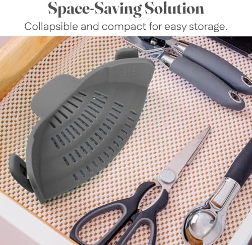 Kitchen Gizmo Snap N Strain - Silicone Pasta Strainer Clip-On