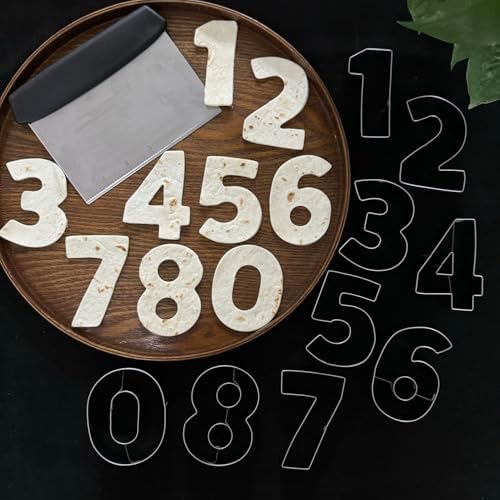Elegant Numbered Cookie Cutters Set for Perfectly Round Baked Goodies