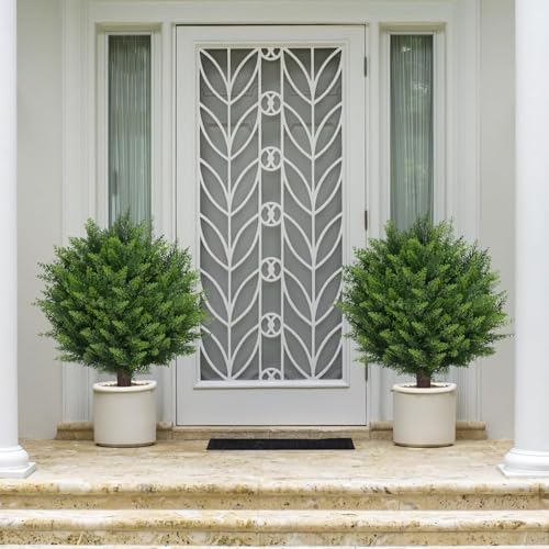 Artificial Set of 2 Cedar Topiary Ball Trees 165