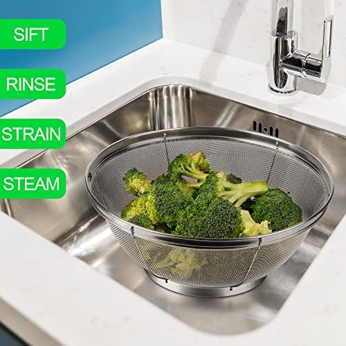 Sturdy 188 Kitchen Strainers for 543 Quarts by Tiawudi