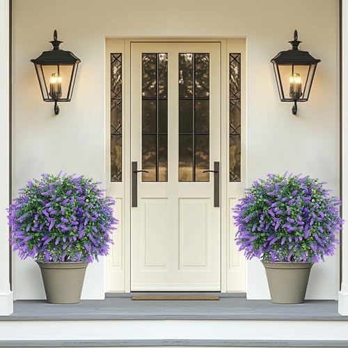 Elegant Boxwood Topiary with Lavender for Your porch or garden