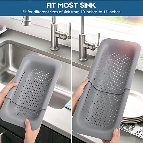 Expandable Collapsible Colander Kitchen Strainer DRAINChucklace easily for allKitchen Needs