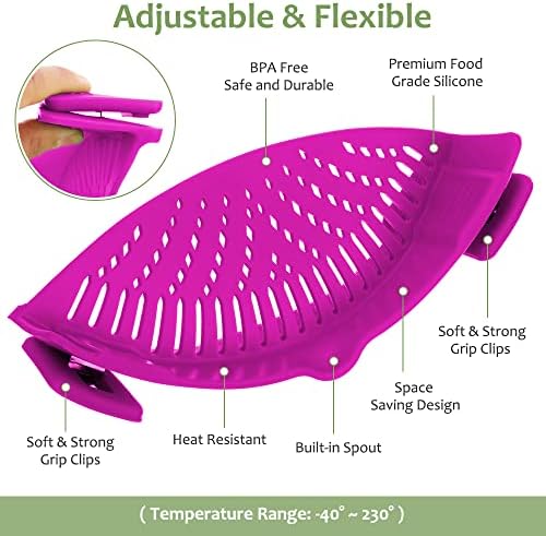 YEVIOR Clip-On Strainer for Pots