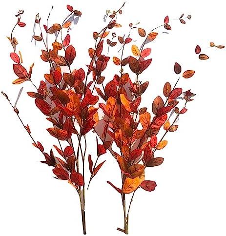 Artificial Fall Rustic Leaves Bush 32 Inch X9 Set of 2