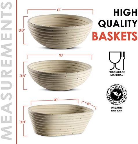 Banneton Bread Proofing Basket Set