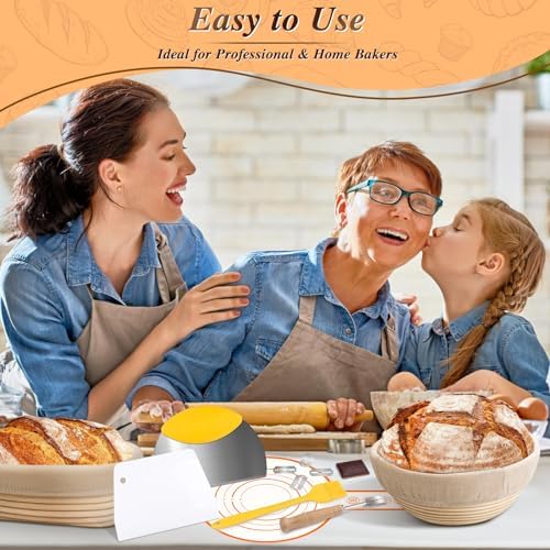 Banneton Basket Set 2 Sizes Perfect for Baking