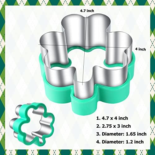 ETersion Shamrock Cookie Cutter Set for Kids