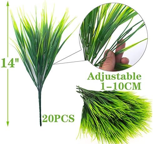 20-Bundle Fake Wheat Grass Outdoor Artificial Plants