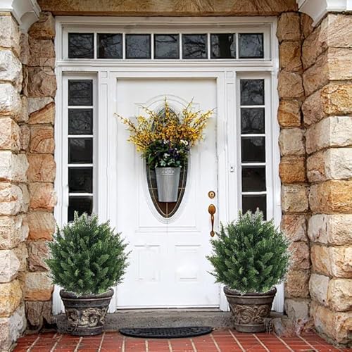 Vivid Realistic Faux Cedar Planter Filler Outdoor Use