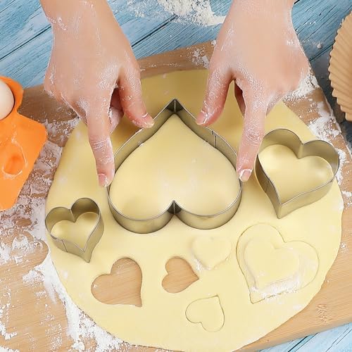 Perfect Valentines Day Gift Heart-Shaped Cookie Cutters for Baking Lovers